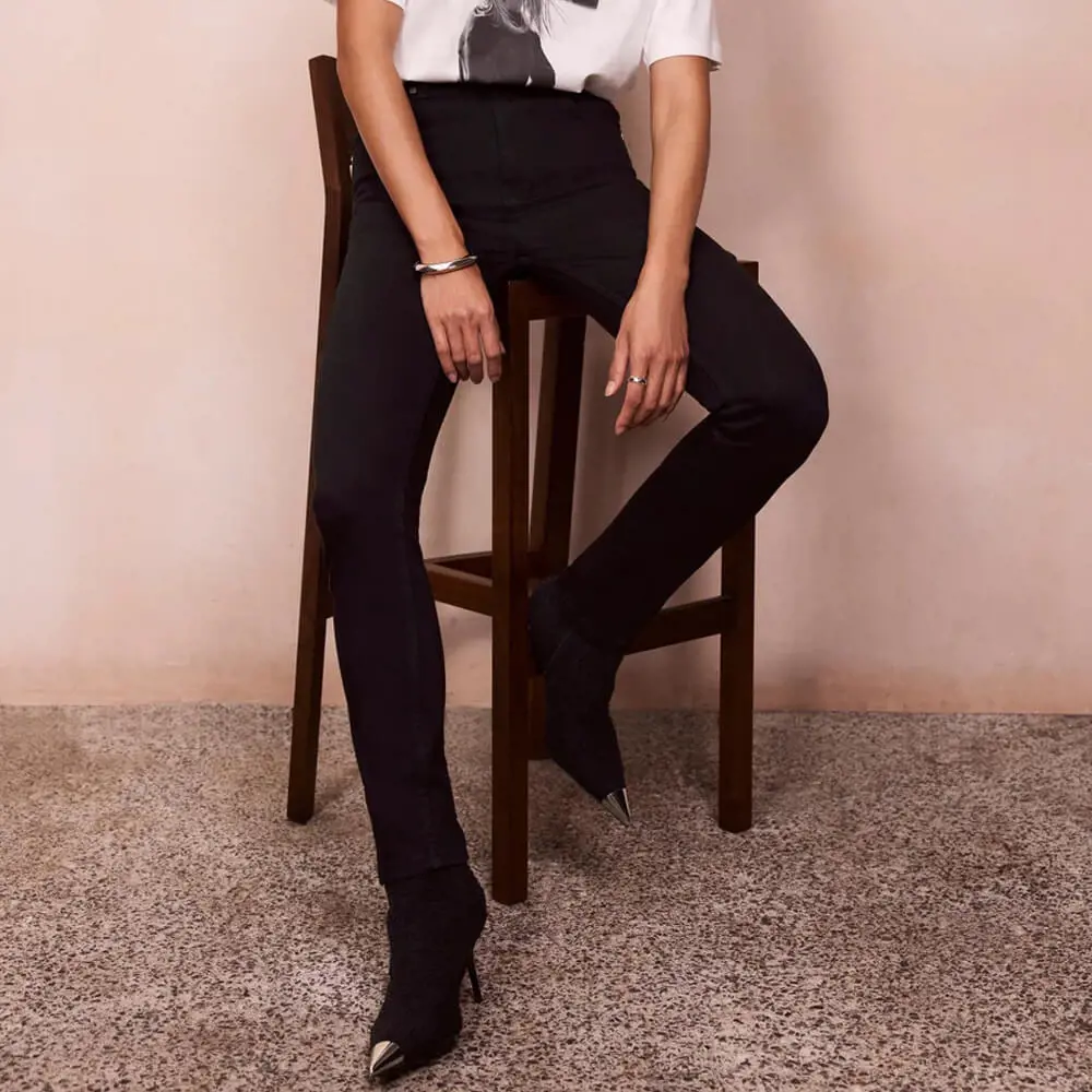 Mint Velvet Black Mid Rise Slim Jeans